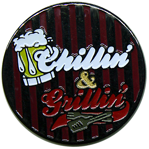 Chillin' & Grillin' golf ball marker