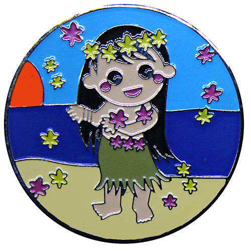 Hula Girl Golf Ball Marker