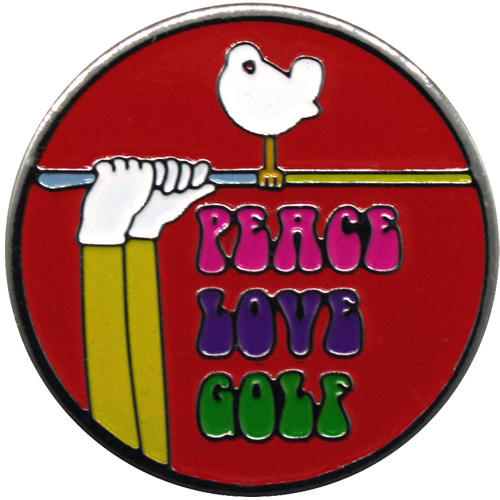 Birdie Peace Love Golf Ball Marker