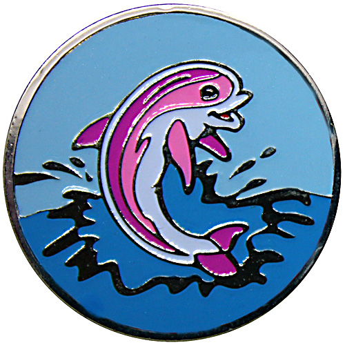 Pink Dolphin Golf Ball Marker