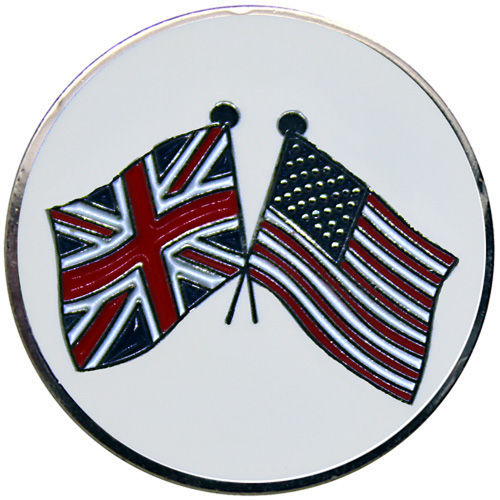 British-USA Flag Ball Marker