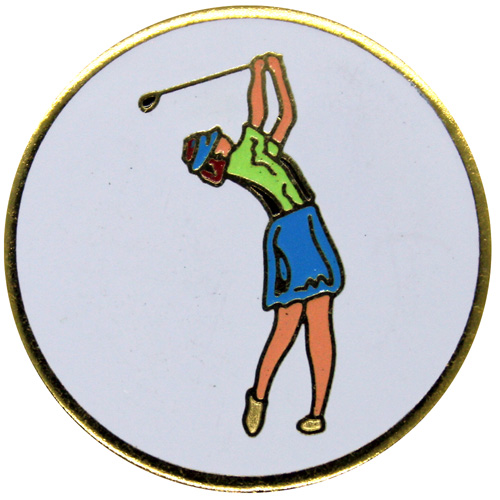 Female Golfer Ball Marker