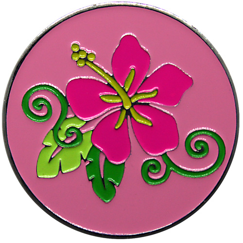 Pink Hibiscus Ball Marker