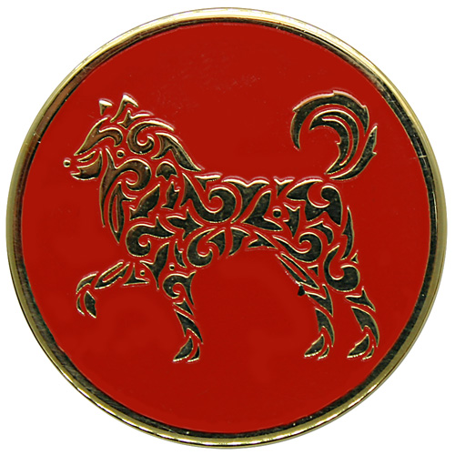 Year of Dog (Scrolls) ball marker