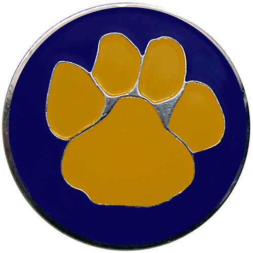 Gold & Blue Paw ball marker