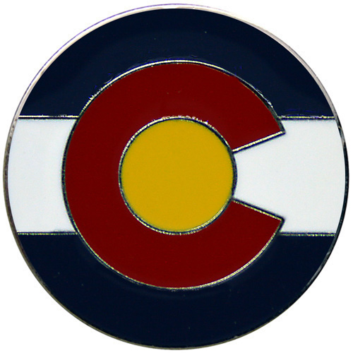 Colorado State flag golf ball marker