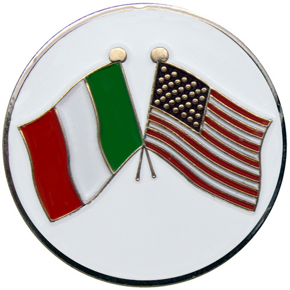 Italy-USA Flags ball marker