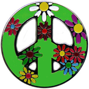 Peace Love Golf green golf ball marker