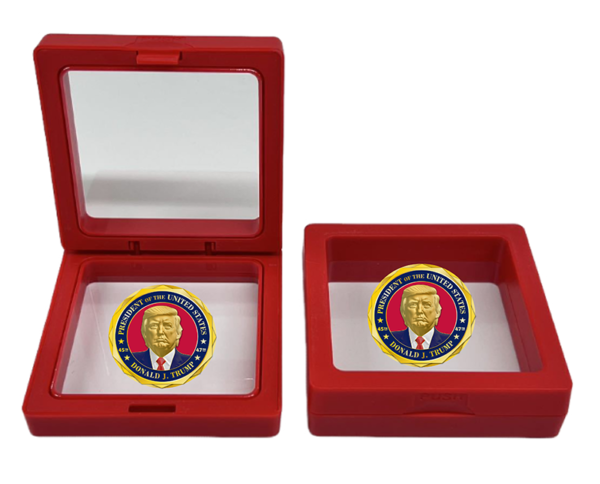 Trump coin package red box case