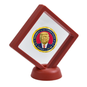 Trump coin package red box with Stand