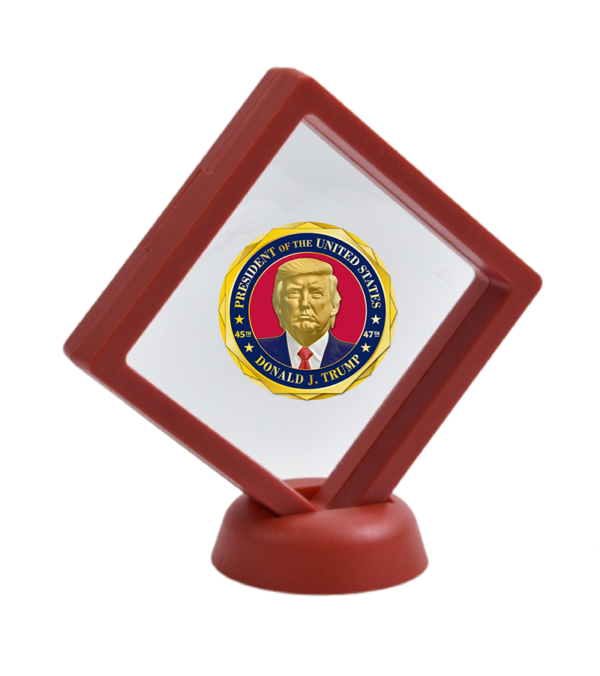 Trump coin package red box with Stand