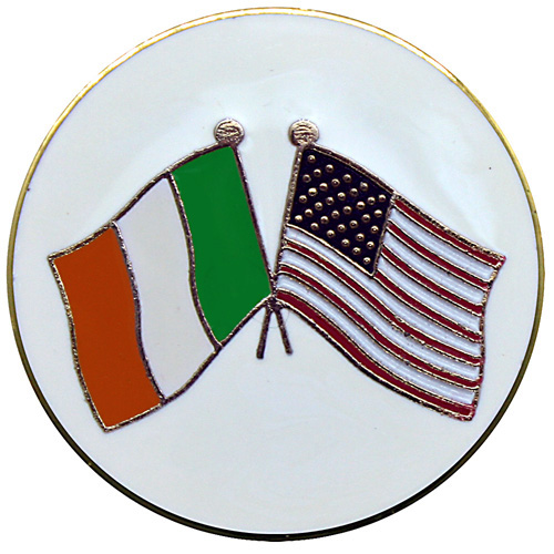 Irish-USA Flags ball marker