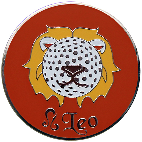 Leo Zodiac golf ball marker