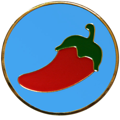 Chili Pepper Blue BG golf ball marker