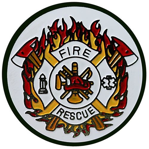 Fire Rescue golf ball marker