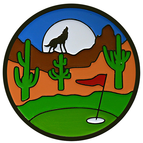 Howling for Par Golf Ball Marker