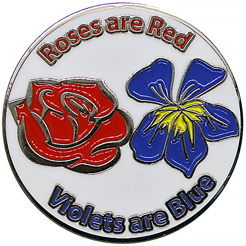 Roses and Violets golf ball marker