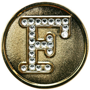 Swarovski Initial F ball marker