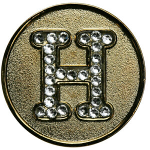 Swarovski Inital H ball marker