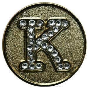 Swarovski Initial K ball marker