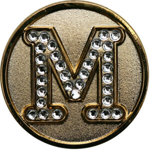 Swarovski Initial M ball marker