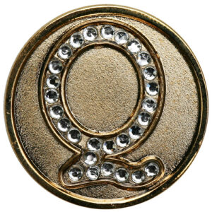 Swarovski Initial Q ball marker