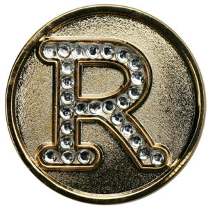 Swarovski Initial R ball marker