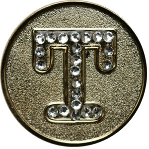 Swarovski Initial T golf ball marker