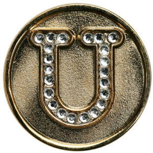 Swarovski Inital U golf ball marker