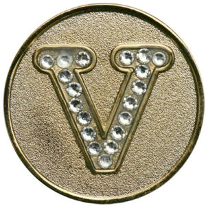 Swarovski Initial V golf ball marker