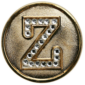 Swarovski Initial Z golf ball marker