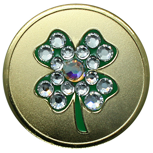 Swarovski lucky four-leaf clover Saint Patrick's Day ball marker