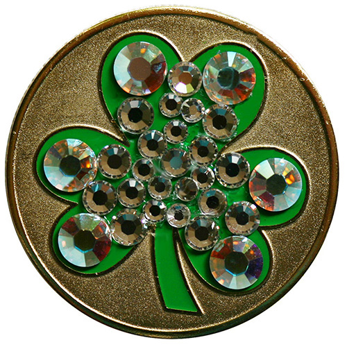 Swarovski Lucky Shamrock golf ball marker